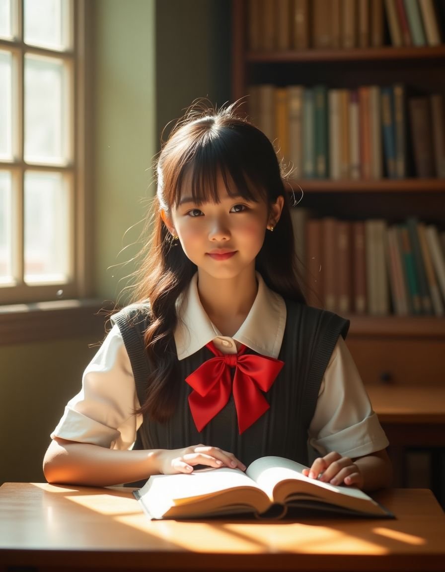 图书馆时光 - 林小雅 - cos图JK制服写真